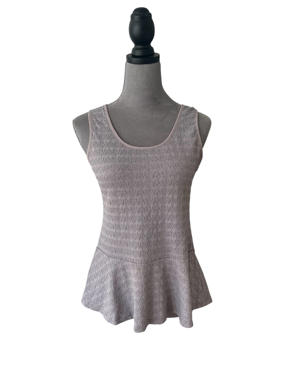 Jon & Anna Light Mauve Sleeveless Peplum Knit Tank